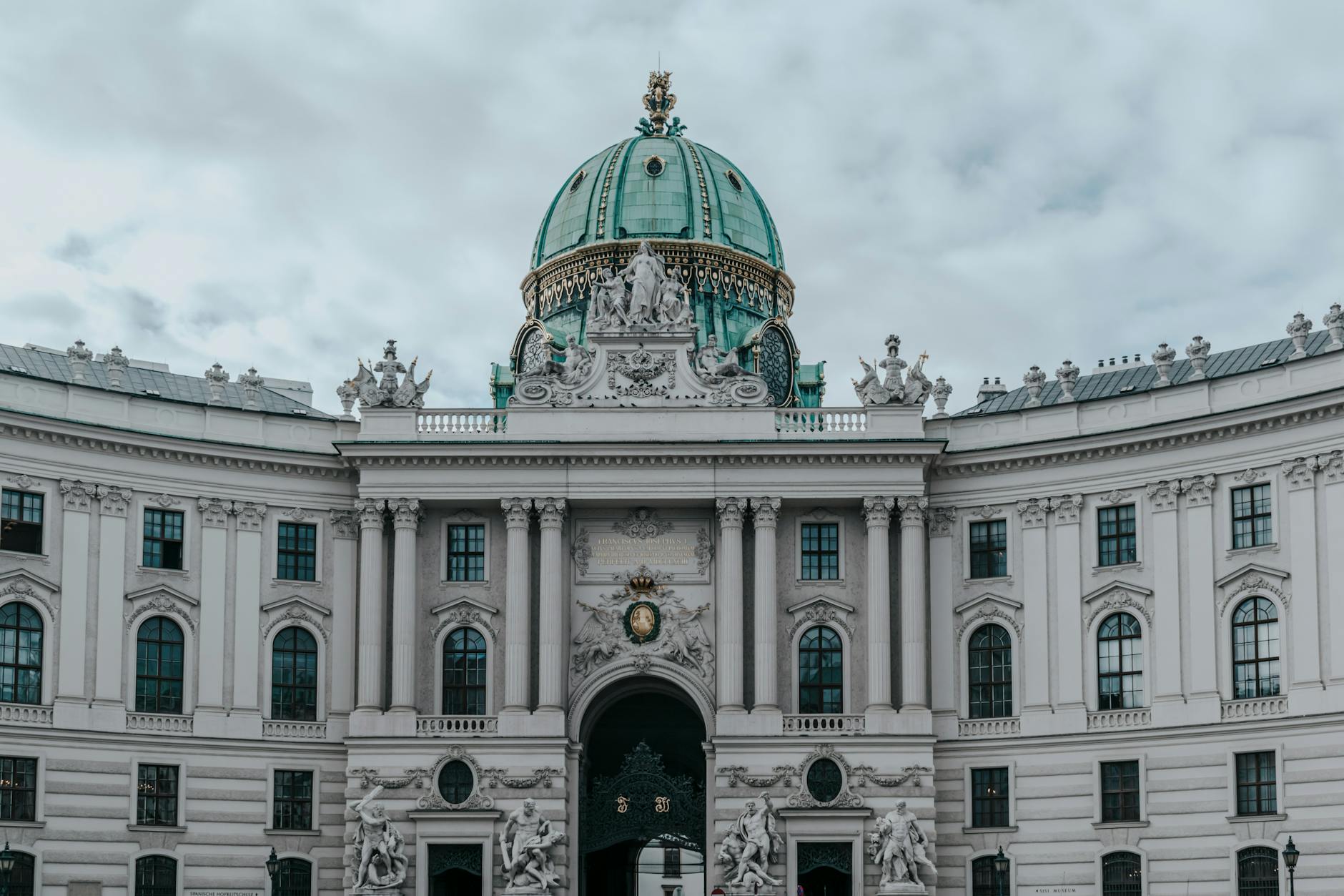 Stunning view of the historical Hofburg Palace facade in Vienna, Austria.