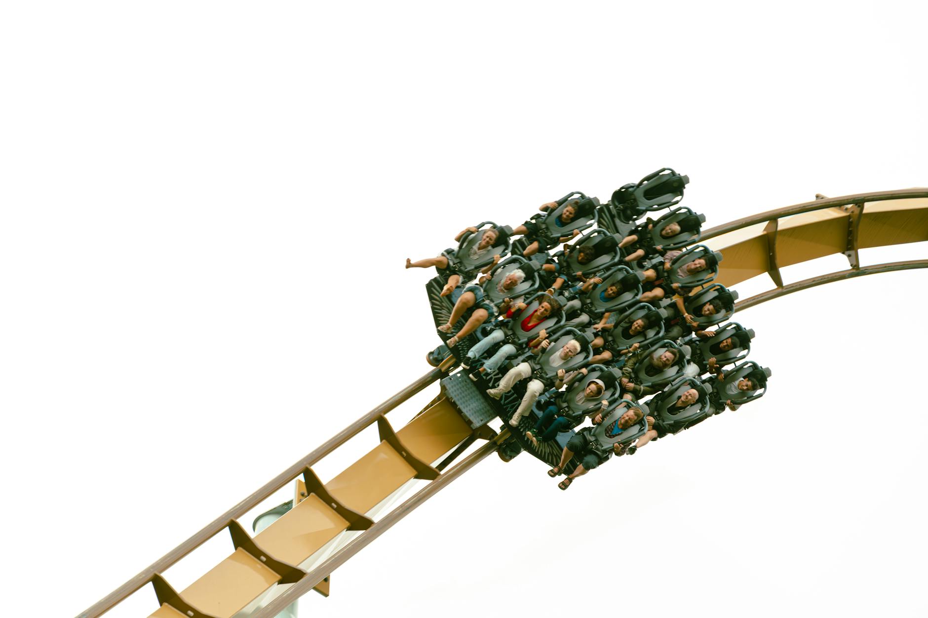 Experience the excitement of a high-speed roller coaster ride captured in Västra Götalands län, Sweden.